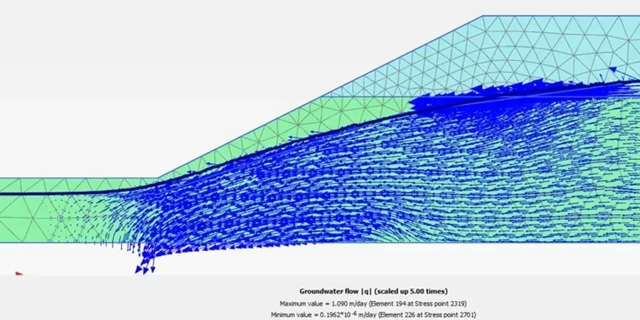 Illustrative image of Slope failure analysis in Allentown